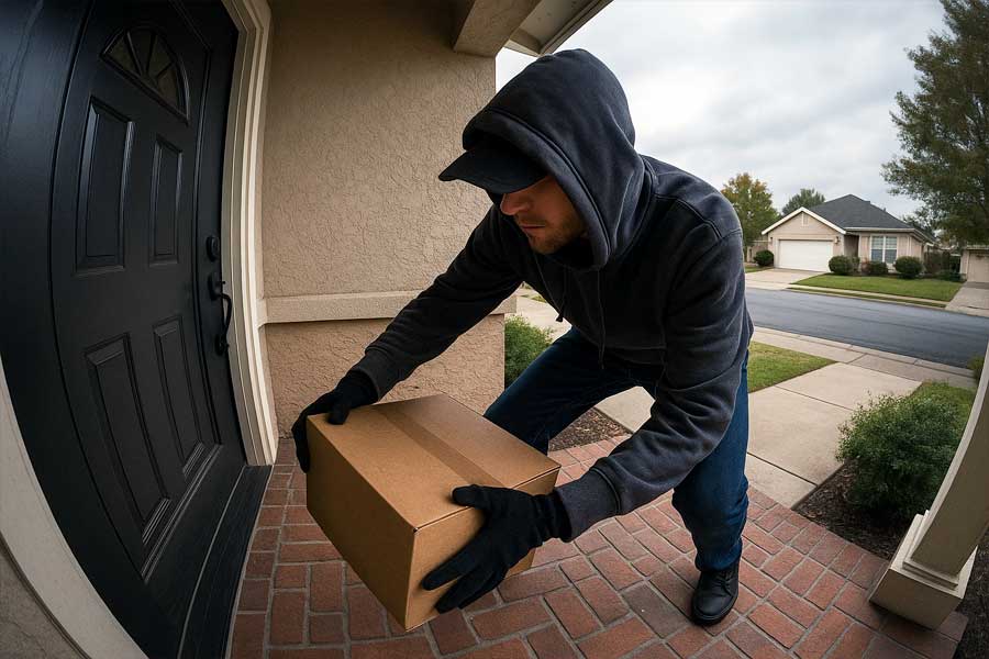 Man caught stealing a package on ring camera